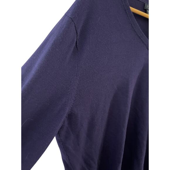 J. Crew Slim Luxe 100% Merino Wool V-Neck Deep Purple Sweater Size XL - Picture 6 of 8